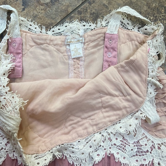 Sundance lined sun dress with lace trim, size 2, adjustable straps - Picture 3 of 8